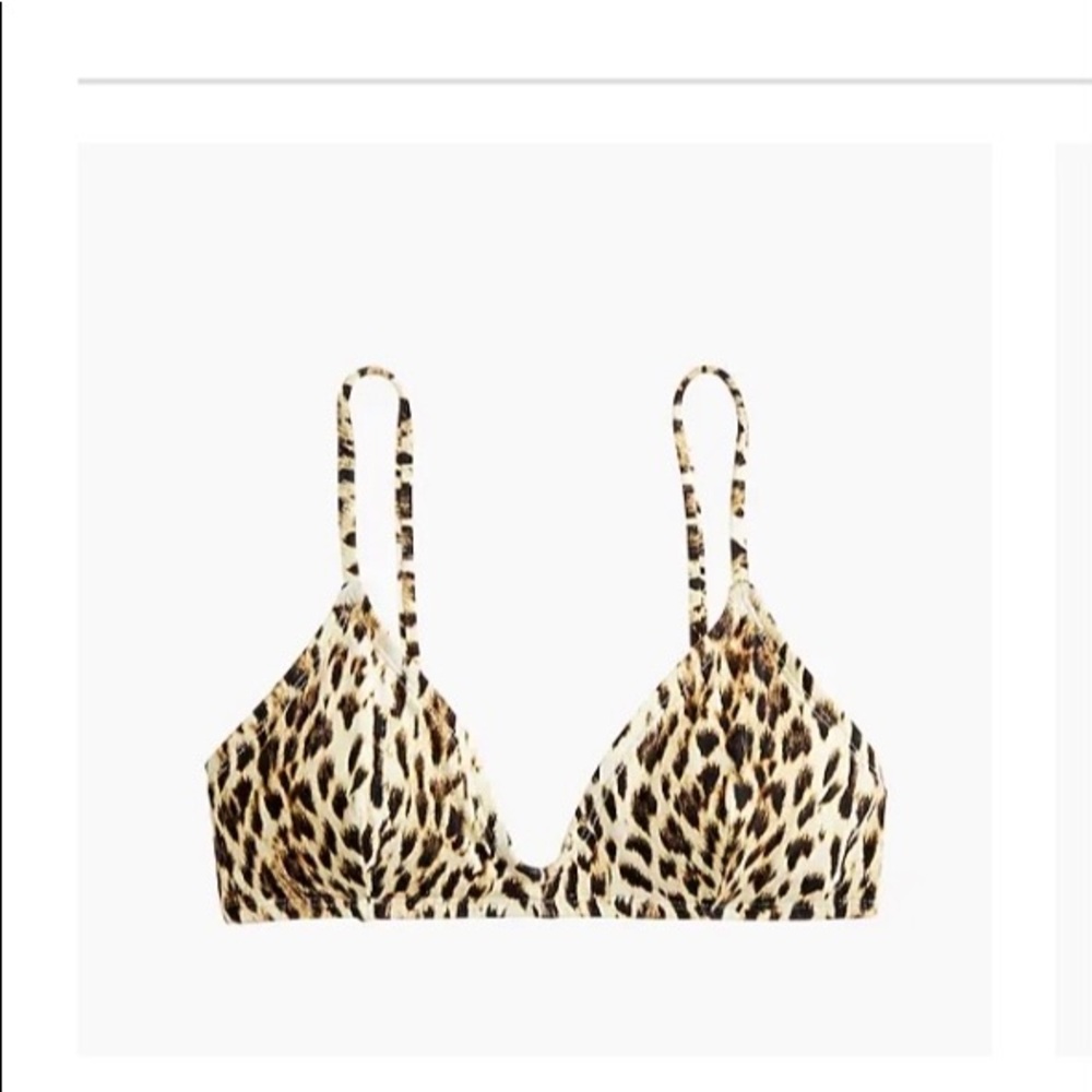 NWT J.Crew Leopard French Bikini Top & Bottom M